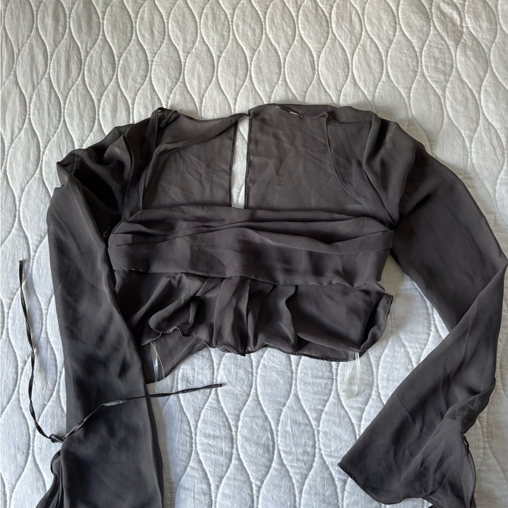 House of CB Charcoal Blouse